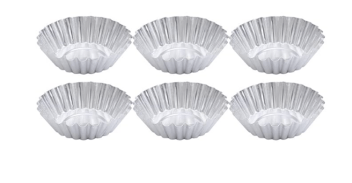 cup cake 6 piece set Tart Mold Aluminum Alloy Cake Mold Square Non Stick Cupcake Muffin Baking Cup Jelly Cake Molds Baking Tool Silver - Image 5